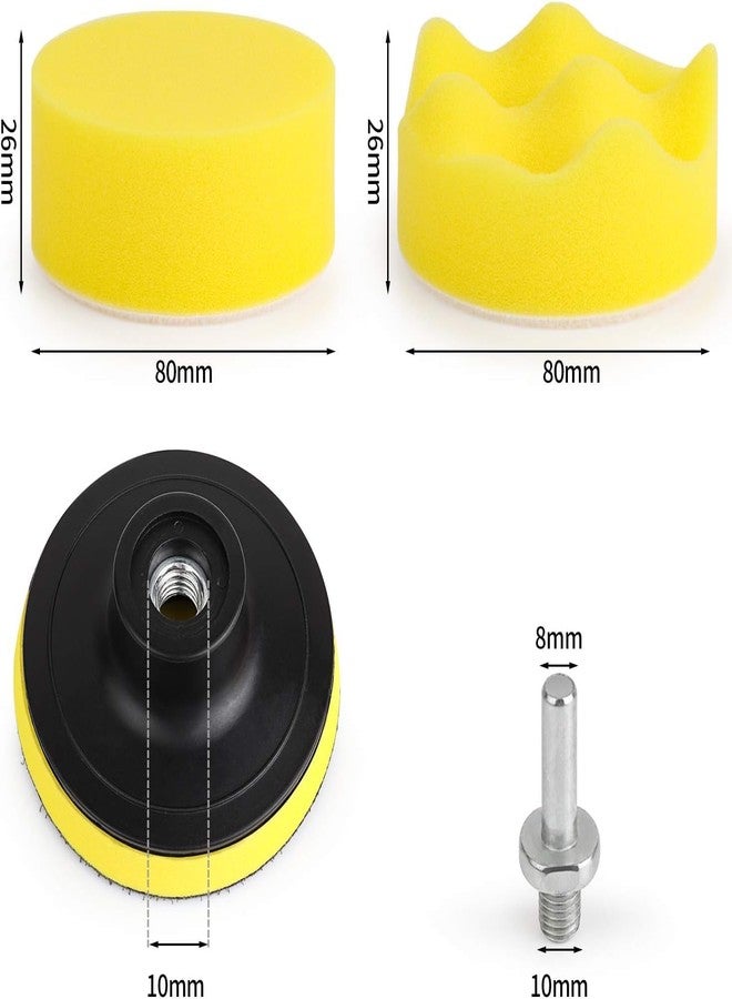 CUBIZ Premium 2025 Car Foam Drill 3-Inch Buffing Pads, 11 Polishing Pads Kit, Compound Automotive Polisher Car Wash Cleaning Tools, Sealing Glaze, Foam Pads Of Drill Polisher Attachment - Image 4